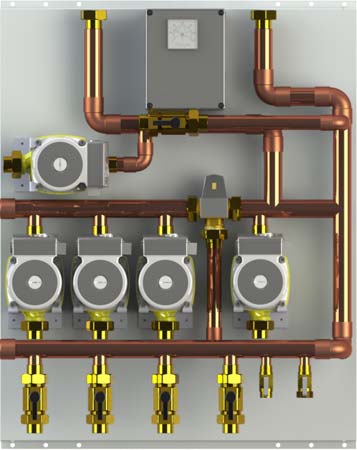 Bosch Specific, 120,000 BTU, 1DHW Pump, 1 High, 3 Zone Pumps, TMV